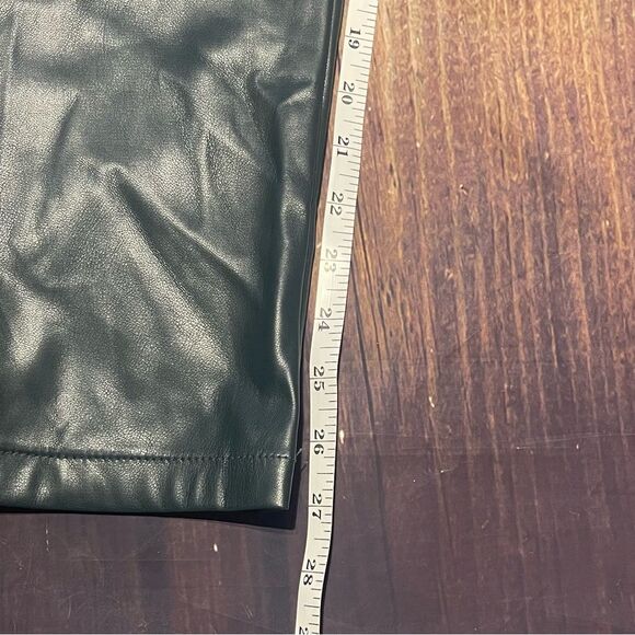 CALVIN KLEIN faux leather green pants Size 14 Preowned - Picture 8 of 10